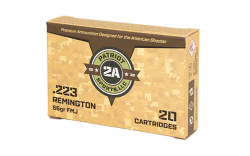 Ammunition STV Technology Patriot 223Rem PATRIOT SPRT 223REM 55GR FMJ 20/1000 • Model: Patriot